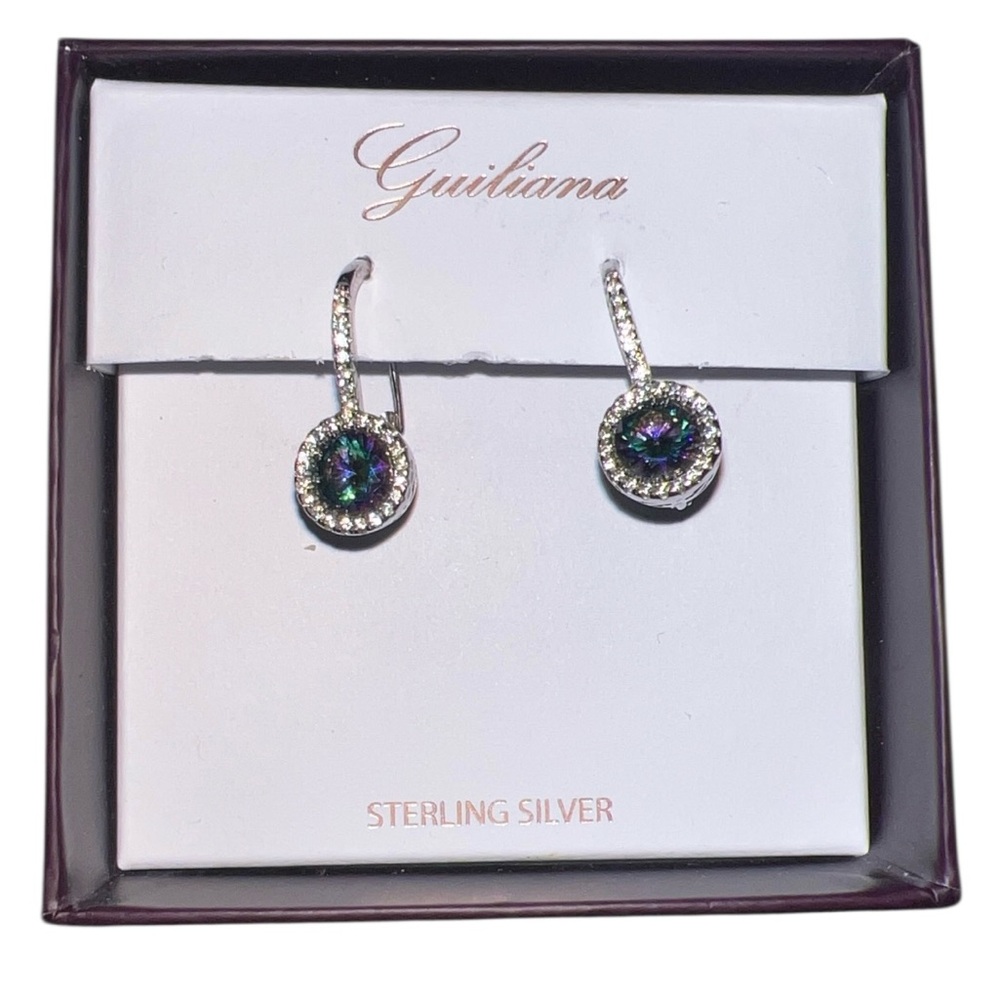 G by Giuliana Sterling Silver Earrings with Iridescent Stones
